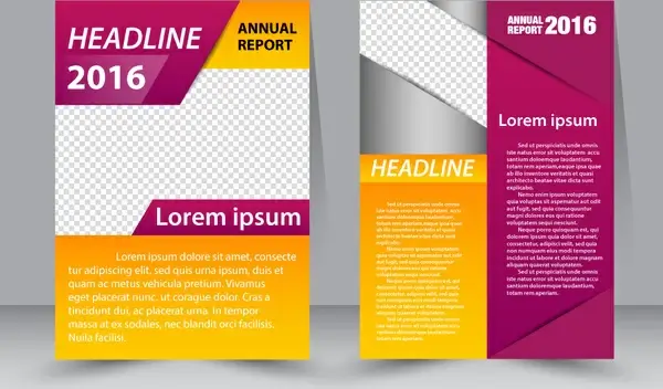 annual finance brochure design with modern style