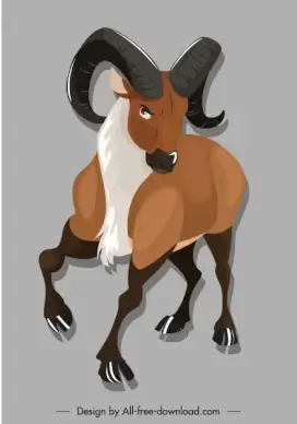 antelope icon cartoon sketch emotional face