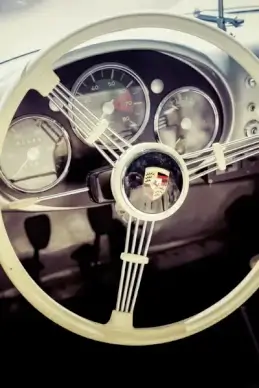 antique car chrome classic design drive gold light