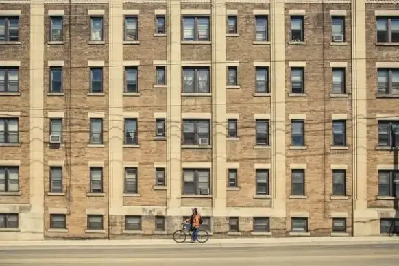 apartment architecture brick building city