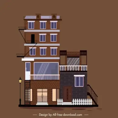 apartment building template modern exterior decor