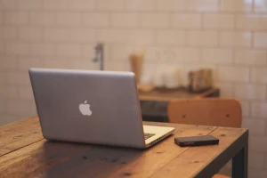 apple chair computer desk iphone kitchen laptop
