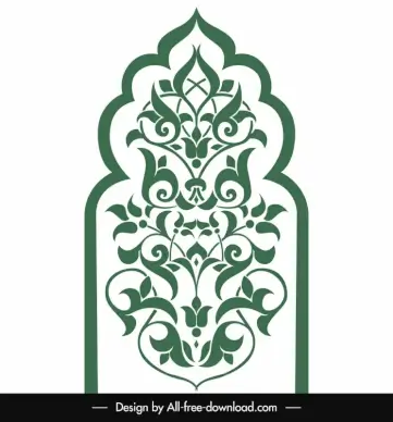 arabesque islamic ornament template symmetric frame curevs sketch