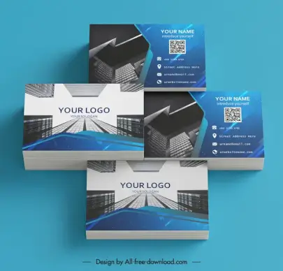 architect business card modern realistic skyscraper decor