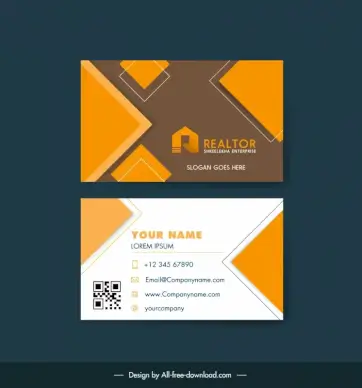 architect business card template geometric layout