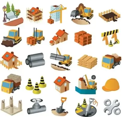architectural theme icon vector