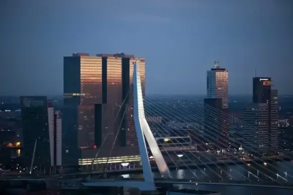 architecture bridge building city cityscape dusk