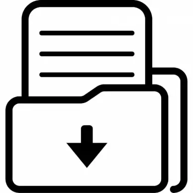 archive icon flat black white sketch