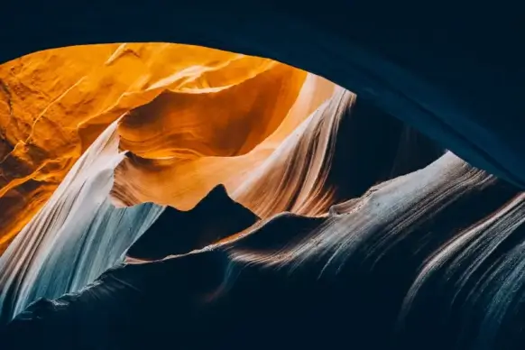 arizona mountain scenery picture contrast curved cliff wall scene 