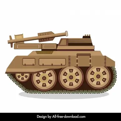 army rocket tank icon modern flat sketch 