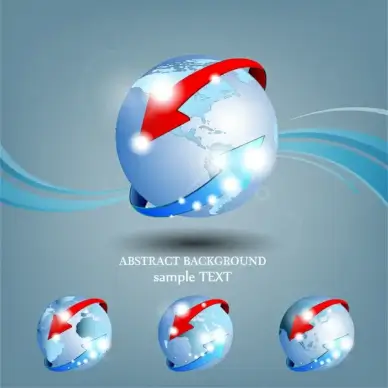 around world globe abstract background