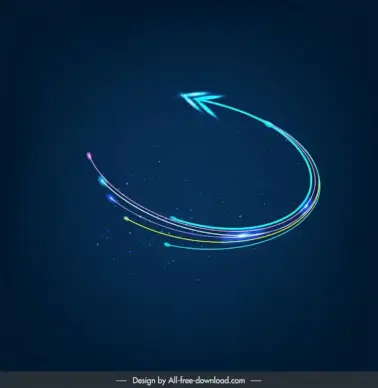 arrow background template dynamic light movement effect