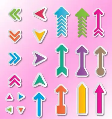 arrows on sticker collection