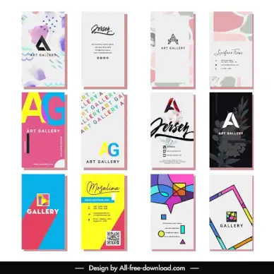 art gallery business card templates collection elegant modern design