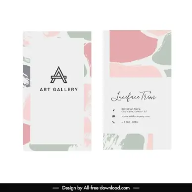 art gallery business card templates grunge abstraction
