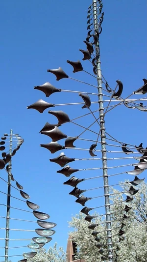 art wind mill metal