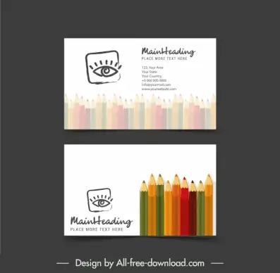 arts crafts business card templates elegance blurred realistic 