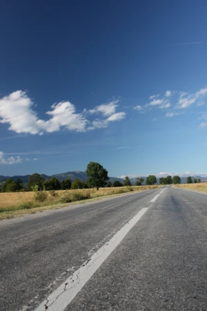 asphalt blue clouds