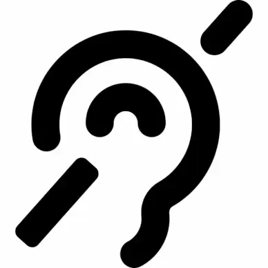 Assistive listening systems ear warming sign