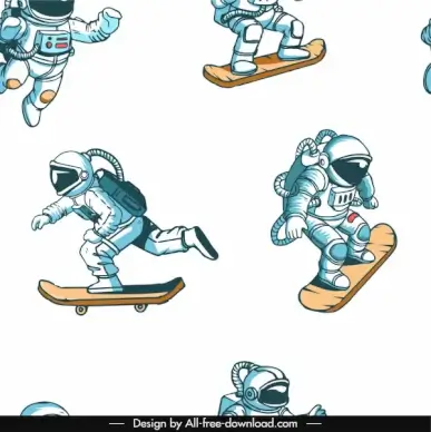 astronauts pattern template motion gestures sketch