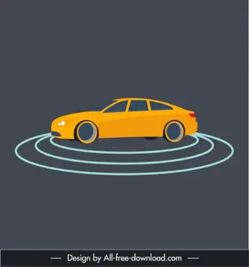 auto sensors design elements car circle lines sketch