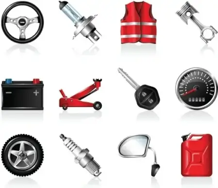 automotive accessories icon vector