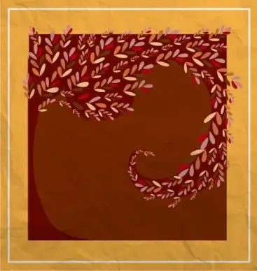 autumn background swirled movement leaves decoration