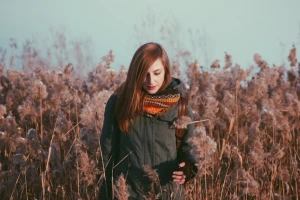 autumn child cold fall fashion female field fun