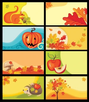 autumn background templates colorful classical design elements decor