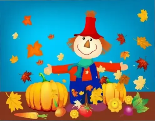 autumn design elements colorful fruits dummy icons