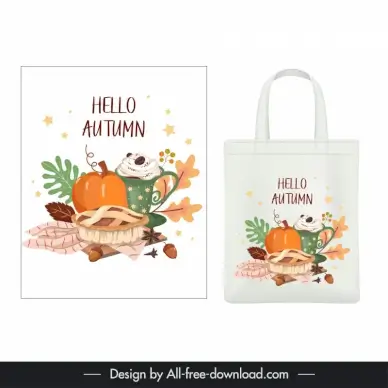 autumn tote bag template classic elegance 