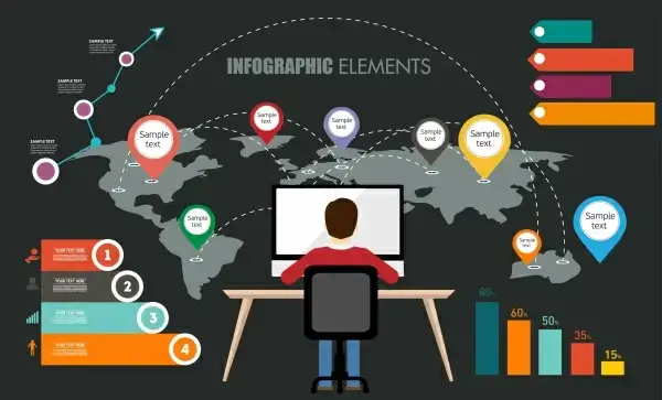 awesome info graphics elements with fully detail