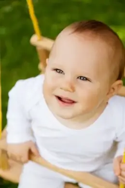 baby on a swing