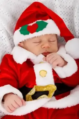 baby santa sleeping