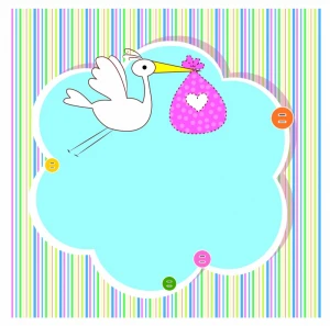 Baby shower card with copy space
