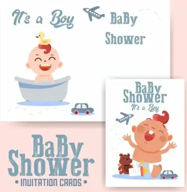 baby shower templates cute kid icon classical design