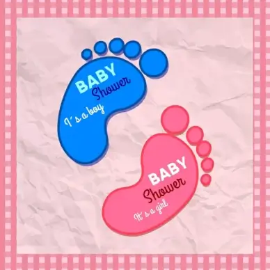 baby shower with foot print