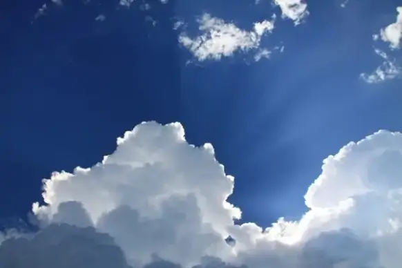 background blue sky bright cloud fluffy heaven high