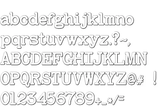 Baltimore Typewriter Beveled