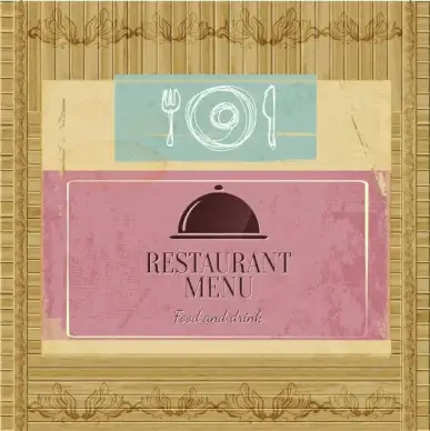 bamboo pattern restaurant menu cover