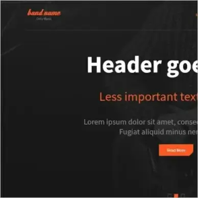 band name website template