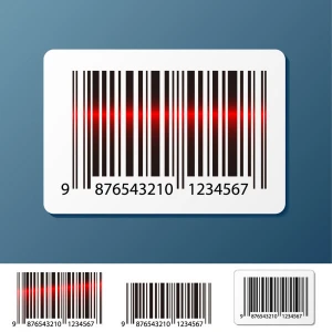 barcode design elements vector set