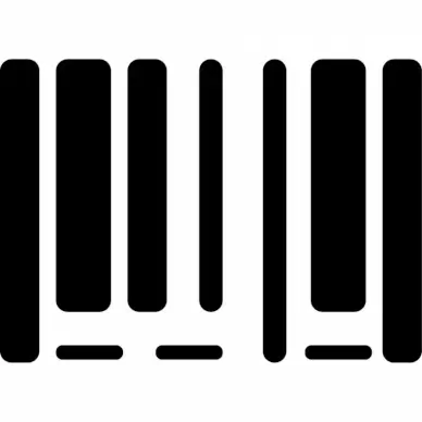 barcode sign icon flat vertical lines sketch