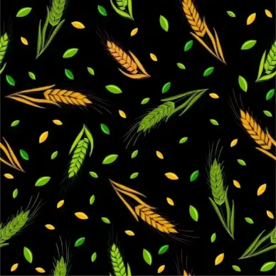 barley background yellow green decor repeating style