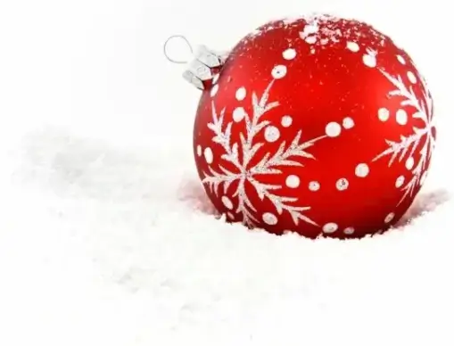 bauble in snow