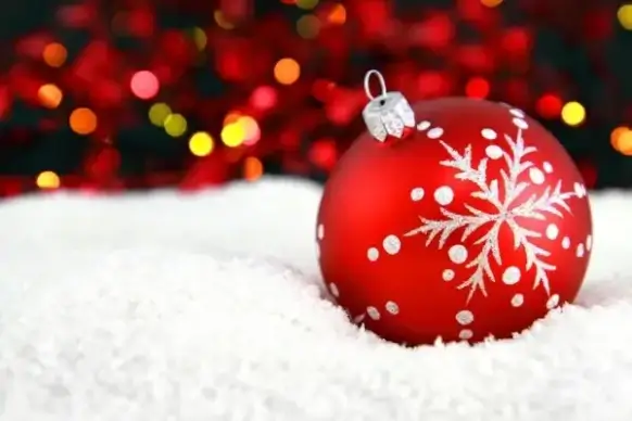 bauble in snow