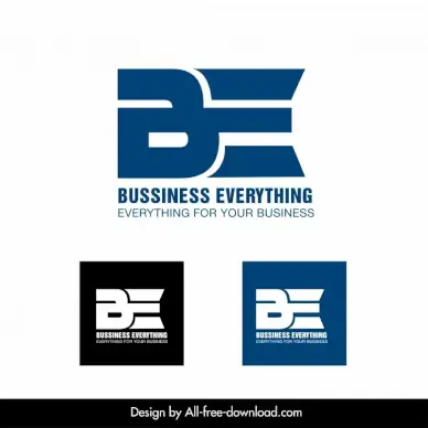 be monogram logo template flat stylized text