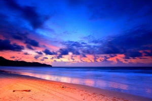 beach after sunset