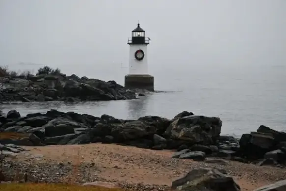 beach beacon boat coast coastline guidance island