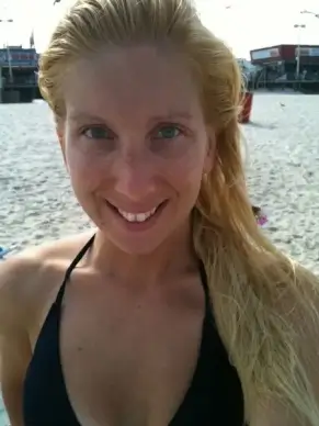 beach blonde babe